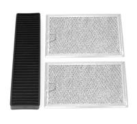 GLOXTED Microwave Filter Set Compatible with GE JVM7195SK6SS PNM9216SK5SS JVM7195EK5ES JNM7196DK5BB JVM7195DK5WW JNM7196SK6SS Microwave Oven Grease & Charcoal Filters Replacement Part, 3 Pack
