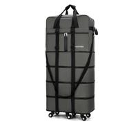 Gloyuda 43.8 Inch Extra Large Suitcases with Wheels, Water Repellent Rolling Duffle Bag with Wheels for Man Women, Extra Large Expandable Luggage with Accessories for Transport Moving Travel, Gray