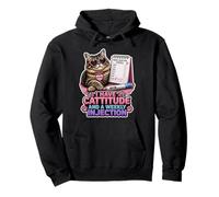 GLP 1 | GLP-1 Humor | Funny Cattitude Meme for GLP-1 Users Pullover Hoodie