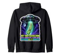 GLP 1 | GLP1 Shot Humor | My Metabolism Was Abducted Meme Zip Hoodie