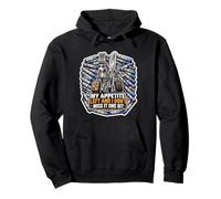 GLP 1| GLP1 Wellness Journey Humor | My Appetite Left Joke Pullover Hoodie