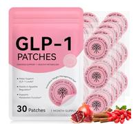 GLP-1 Patches, 30 Patches GLP-1 Mixed Essence Patch for Healthy Shape Support, Natural Ingredients with Pomegranate and Cinnamon, Gentle and Soothing Transdermal Body Patch for Women