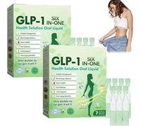 GLP-1 Six-in-One Health Solution Oral Liquid, Advanced GLP-1 Oral Liquid,GLP-1 Weight Loss Oral Solution,GLP-1 Peptide Complex Serum, Natural Plant Extract, for Men & Women (2)