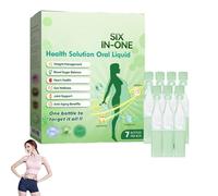 GLP-1 SIX-in-ONE Solution Oral Liquid, GLP-1 Drops for Women and Men, Promote Intestinal Digestion, Firming Skin and Body Shaping Care (1)