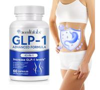 GLP-1 Support Supplement, GLP Activate, 43-in-1 Formula with Probiotics & Turmeric, Increases GLP-1 Levels, Appetite Control, Promotes Metabolic and Digestive Health- 60 Capsules