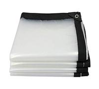 GLP Clear Tarpaulin Waterproof Heavy Duty Covering The Rain Plastic Cloth Film Anti-aging Insulation PE (120 g/Square Meter, Thickness: 0.2mm) (Size : 3.8X5.8m)