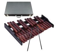GLP Xylophone 25 Note Wooden Percussion Educational Musical Instrument Gift with 2 Mallets and Suitcase, Professional Glockenspiel for Adults and Kids
