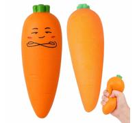 GLQYGZ 1 PCS Carrot Squishy, Desktop Accessory for Work and Study Focus, Commuting Hand Object for Quiet Moments, Portable Desktop Decoration Piece for Daily Use and Concentration