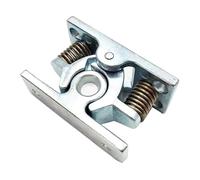 glrovazas Double Roller Catch,Spring Loaded Door Easy Lock Stop Catch Release Clamp Double Roller Catch, 1Pcs Silver Zinc Alloy Double Roller Buckle, with Screws (mp-4)