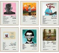 GLRSSN Tyler The Creator Album Cover Signed Limited Posters Print Rapper Music Posters Canvas Wall Art Room Aesthetic Set of 6 for Teen and Girls Dorm Decor 8x10 inch Unframed