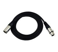 GLS Audio 6ft Patch Cable Cord - XLR Male To XLR Female Black Mic Cable - 6' Balanced Snake Cord - SINGLE