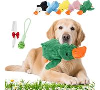 GLSAYZU Anti Stress Duck - Against Separation Anxiety & Alone, Improved Calming Duck Toy for Dogs, Quaking Duck Toys, Soft, Stuffed Plush Cushion for Calming (Green, S)