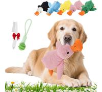 GLSAYZU Anti Stress Duck - Against Separation Anxiety & Alone, Improved Calming Duck Toy for Dogs, Quaking Duck Toys, Soft, Stuffed Plush Cushion for Calming (Pink, S)