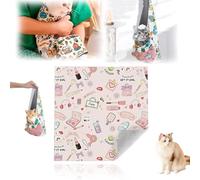 GLSAYZU Cat Wrap for Cutting Nails, Cat Wrap for Grooming, Cat Wrap Cloth, Cat Grooming Wrap, Self-Adherent, Anti-Bite, Anti-Scratch (E, L: 21.7 * 21.7IN)