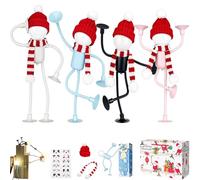 GLSAYZU Changeable Shape Funny Sportsman Night Light, 1/2/4Pcs DIY Shape Cute Light Bulb Man Mini Night Light,Suction Cup Bendable Desk Table Lamp, DIY Shape Night Lights for Boys Girls (Mix, 4P)