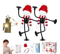 GLSAYZU Changeable Shape Funny Sportsman Night Light, 1/2/4Pcs DIY Shape Cute Light Bulb Man Mini Night Light,Suction Cup Bendable Desk Table Lamp, DIY Shape Night Lights for Boys Girls (Black, 2P)