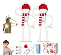 GLSAYZU Changeable Shape Funny Sportsman Night Light, 1/2/4Pcs DIY Shape Cute Light Bulb Man Mini Night Light,Suction Cup Bendable Desk Table Lamp, DIY Shape Night Lights for Boys Girls (White, 2P)