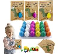 GLSAYZU Dino Egg Hatching Valentines, Magic Hatching Growing Dinosaur Eggs, Dino Valentines Card, Hatching Dinosaur Eggs, Dinosaur Eggs That Hatch In Water,Classroom Novelty Dino Toys (24PC)