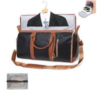 GLSAYZU Luxe Mega Bag, 2 in 1 Hanging Suitcase Foldable Travel Bag Hand Luggage, Luxe Megabag with Waterproof Shoe Bag, Women Foldable Travel Bag (C)