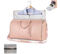 GLSAYZU Luxe Mega Bag, 2 in 1 Hanging Suitcase Foldable Travel Bag Hand Luggage, Luxe Megabag with Waterproof Shoe Bag, Women Foldable Travel Bag (A)