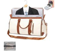 GLSAYZU Luxe Mega Bag, 2 in 1 Hanging Suitcase Foldable Travel Bag Hand Luggage, Luxe Megabag with Waterproof Shoe Bag, Women Foldable Travel Bag (B)