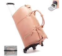 GLSAYZU Luxe Mega Bag, 2-in-1 Hanging Suitcase Foldable Travel Bag, Hand Luggage, Luxe Megabag with Waterproof Shoe Bag, Women's Foldable Travel Bag (E)