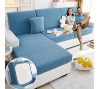 GLSAYZU Soothing Home Sofa Covers, Sofa Hero Covers, Interior Magic Sofa Covers, Full Coverage Anti-Slip Stretch Sofa Covers, Sectional Sofa Covers Washable (Blue,Single Seat Cover)