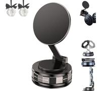 GLSAYZU Vipbugo Phone Holder, Vipbu Phone Mount, 360° Adjustable Vacuum Magnetic Phone Holder, Vipbu Car Magnetic Mount, Rotatable/Foldable/Super Strong Suction For Gym Running, Cycling & Outdoor (A)