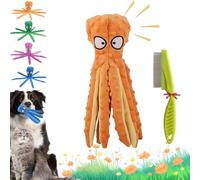 GLSAYZU Whiskerspot Octopus, Whiskerspot Octopus Toy For Dogs, Eco-Friend Octopus Plush, No Stuffing Crinkle Octopus Dog Toy, Dogs Chew Toys, Teeth Cleaning & Durable For Puppies & Adul (C)