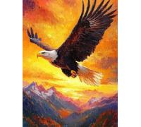 Glslmznq 5D Mountain Eagle Diamond Painting, Diamond Art Kits 24x32in v-727