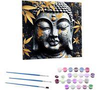 Glslmznq Paint by Number Kits for Adults Beginner, Zen Paint by Numbers Kit On Canvas Adults' Paint-by-Number Kits DIY Oil Painting Kits for Gift Home Wall Decor Art Crafts 40x40cm (Frameless) x-107