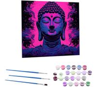 Glslmznq Paint by Number Kits for Adults Beginner, Zen Paint by Numbers Kit On Canvas Adults' Paint-by-Number Kits DIY Oil Painting Kits for Gift Home Wall Decor Art Crafts 25x25cm (Frameless) x-106