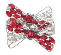 GLSTOY 1 Pair Rhinestone Bow Shoe Charms Small Rhinestone Bow Embellishment Sparkling Chic Alloy and Glass Stones Decorative Shoe Clips Bridal Party Accessories for Flats and Heels