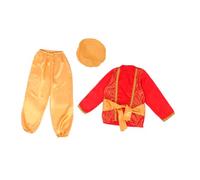 GLSTOY 1 Set Children's Arab Prince Costume - Kids Arabian Cosplay Set with Hat and Belt for Halloween & Birthday Parties Cosplay and School Performances - L