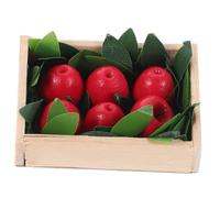 GLSTOY 1 Set Dollhouse Miniature Fruit Crates: 1:12 Wood Kitchen Vegetable Box with Fruit Model - Rustic Country Kitchen Decor - Cottage Core Display Accessories