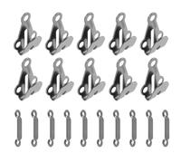 GLSTOY 10 Sets Metal Pant Hook and Bar Closure Sturdy Sewing Clothing Accessories for DIY Garment Decoration and Skirt Waist Cinching Retro Style Hooks for Crafting and Tailoring