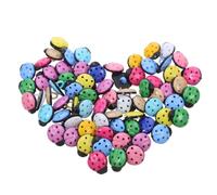 GLSTOY 100pcs Craft Buttons Ladybird Shaped Button Cartoon Sturdy Plastic Improving Dexterity Supports Independent Play for School Projects and Clothing Repair