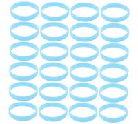 GLSTOY 100pcs Glow Dark Silicone Wristbands Luminous Bracelets for Party Favors Flexible and Comfortable Night Run Gear Non Irritating Material for All Ages