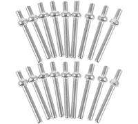 GLSTOY 100Pcs Metal Cribbage Pegs Scoring Pegs for Board Games Portable Desktop Game Score Silver Color