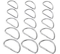 GLSTOY 100pcs Metal d Rings d Shaped Buckle Reusable Purse Connecting Buckle Hook for Bag Making Purse Accessories Bulk