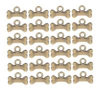 GLSTOY 100pcs Mini Dog Bone Charms for Jewelry Making Antiqued Zinc Alloy Pendants for DIY Necklace Bracelet Earrings Unique Pet Jewelry Craft Supplies for Charm Bracelets and Accessories