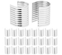 GLSTOY 100pcs Silver Iron Cord Clips for DIY Jewelry Making, Easy to Store and Rust-Resistant, for DIY Craft Projects and Jewelry Wire Accessories