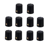 GLSTOY 10pcs Black Cylindrical Electric Guitar Effect Pedal Knobs Adjustable Volume Tone Control Potentiometer Caps Suitable for Guitar and Amplifier