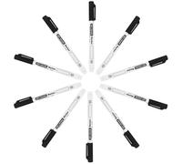 GLSTOY 10pcs Black Fine Tip Whiteboard Marker Pens for Office and Classroom Use, Smooth Writing with Plastic Body, Not Easy to Fade, Simple Design for Desktop Whiteboard