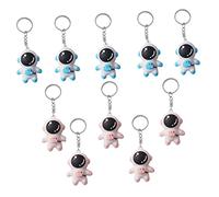 GLSTOY 10pcs Cartoon Astronaut Keychain Adorable Bag Pendant Keyrings for Car Keys Versatile for Home Office Backpack Accessories
