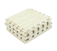 GLSTOY 10pcs Eva Wood Grain Play Mat for Interlocking Foam Floor Tiles Thick Crawling Pad Safe Non Toxic Protective Floor Mat for Nursery and Living Room
