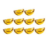 GLSTOY 10Pcs Gold Ingot Ornaments Lightweight Citrine Figurines for Feng Shui and Home Table Decoration