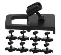 GLSTOY 10pcs Mini Desktop Microphone Clamp Multi-function Mic Holder for Tables Stages and Studios Heavy-duty Clip Base for Secure Mounting for Home School and Events