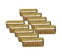 GLSTOY 10Pcs Mini Gold Bar Model Set for Dollhouse Decoration, Miniature Gold Brick Props for Doll House Accessories, Micro Scale Layout Ornaments for Dollhouse Scenes