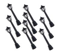 GLSTOY 10pcs Miniature Street Lights for Dollhouse and Model Village Realistic Mini Street Lamp Posts with Sturdy Build Easy Installation for Micro Landscape Decoration and Architectural